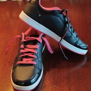Black and pink sneakers